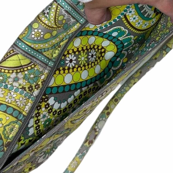 Vera Bradley Knot just a shoulder bag Lemon Parfait clutch yellow white grey tur - Picture 5 of 10